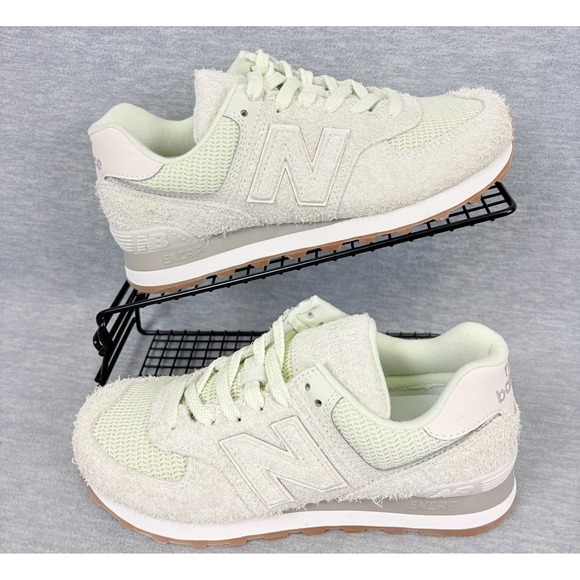 New Balance Shoes - New Balance 574 Sneakers Womens 8 M Green Hairy Suede Seafoam Lifestyle‎